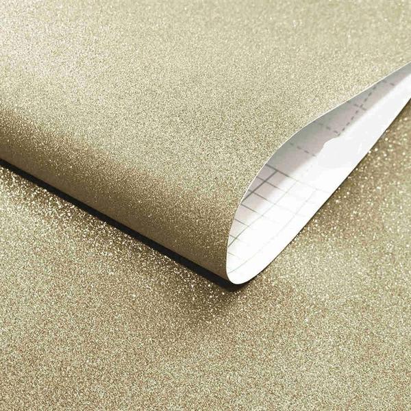 Imagem de Papel Adesivo Contact Glitter Champanhe Gold 45cm x 5mts