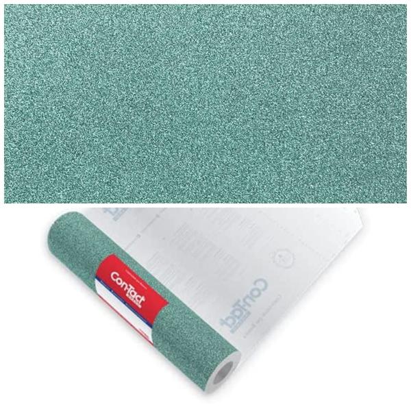 Imagem de Papel Adesivo Contact Glitter Verde Soft Green 45cm x 5mts