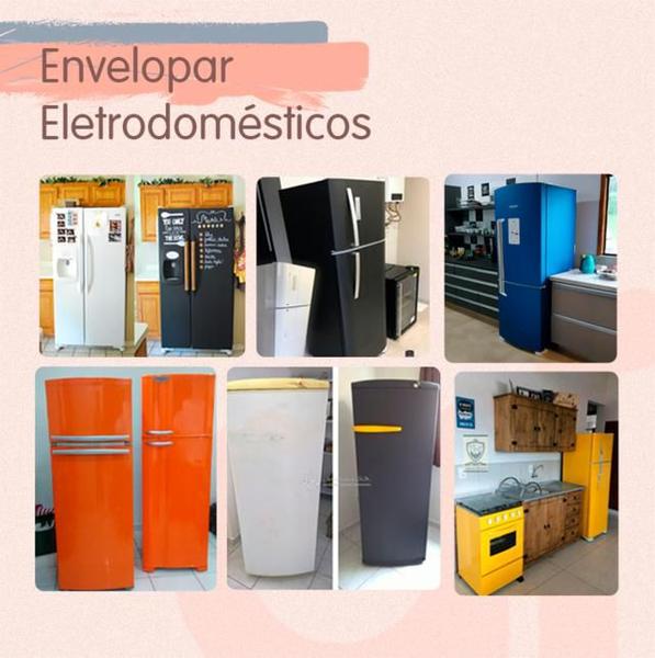 Papel Adesivo Envelopamento Vinílico Moveis Geladeira Preto Fosco 7,5m x 50cm - Colaí Adesivos Imagem de Papel Adesivo Envelopamento Vinílico Moveis Geladeira Preto Fosco 7,5m x 50cm