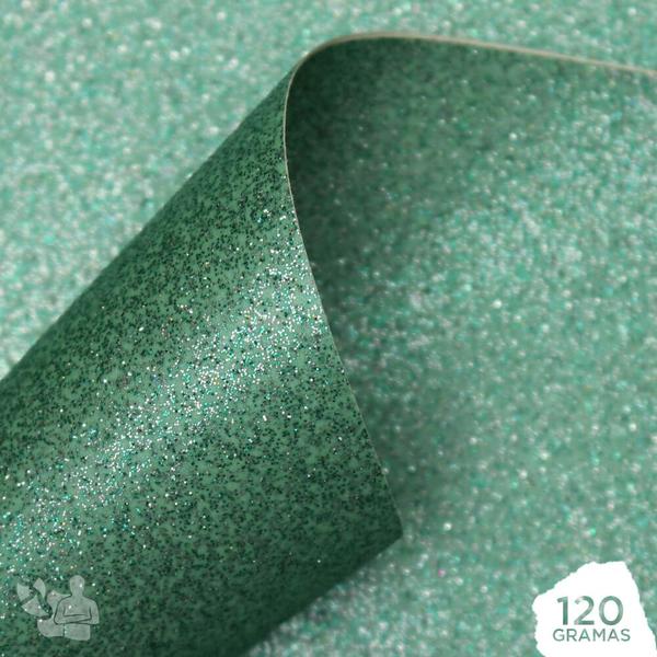 Imagem de Papel Adesivo Glitter 210g A4 (Verde Claro) 5 Folhas