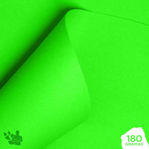 Imagem de Papel Adesivo Neon 180g A4 (verde) 10 Folhas