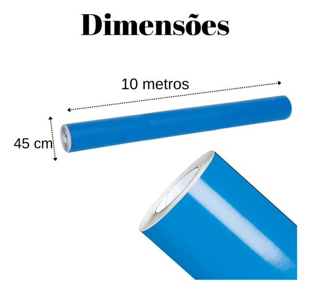 Imagem de Papel Adesivo Para Parede Vinil Lavável Contact Varias Cores Com 10mt x 45cm Revestimento