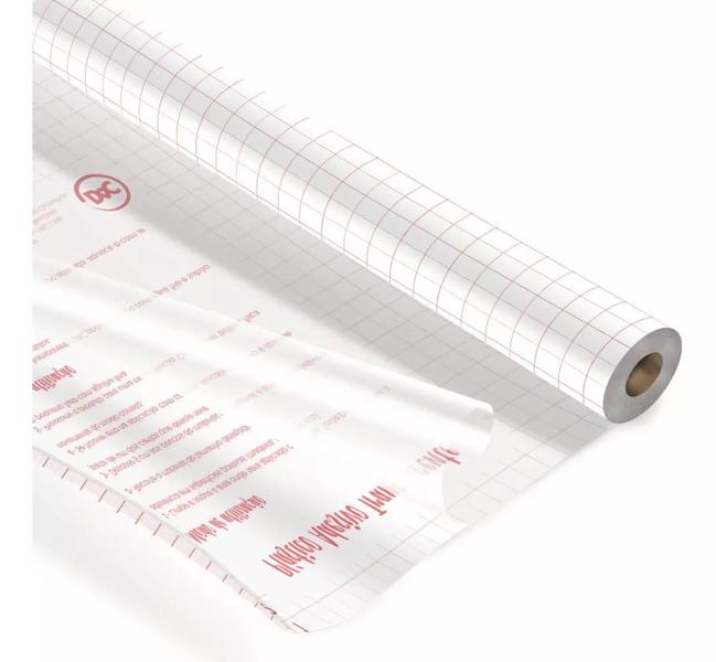 Imagem de Papel Adesivo Transparente 45cm x 3 metros - Plastico Auto Colante para Encapar, Proteger, Envelopar