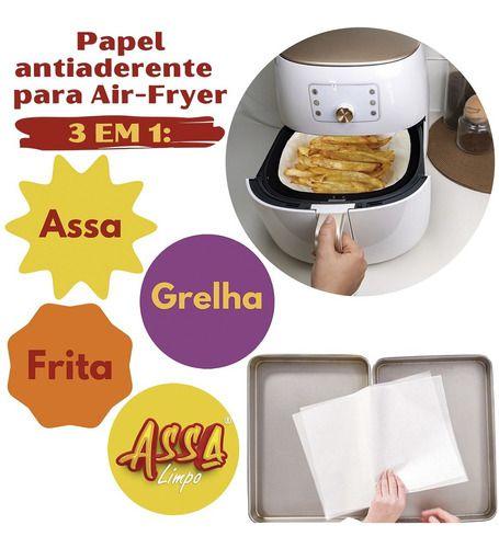 Imagem de Papel Antiaderente Assa Limpo 3 Em 1 - Bobina 25cmx5m ASSA GRELHA E FRITA