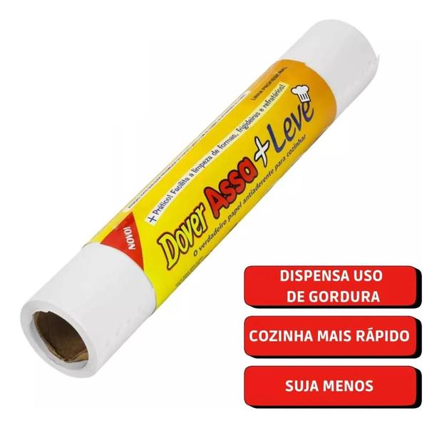 Imagem de Papel Antiaderente Dover Assa + Leve 40cmx20m Massa Pão Etc