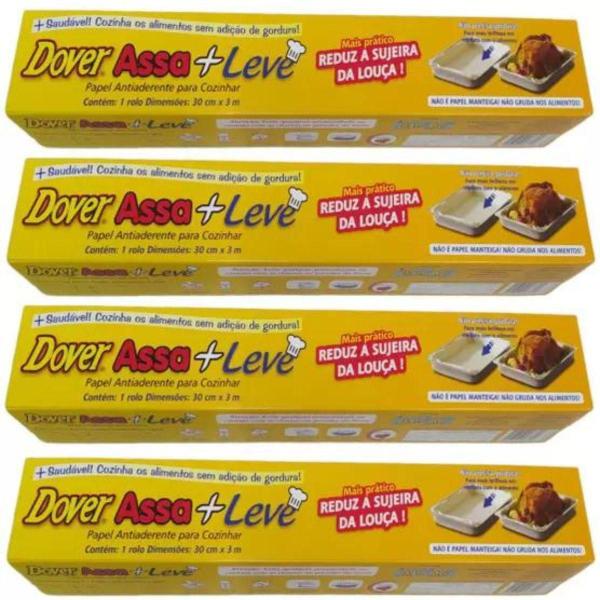Papel Antiaderente Dover Assa+Leve Cozinhar Rolo 30Cm X 3M 4 - dover roll Imagem de Papel Antiaderente Dover Assa+Leve Cozinhar Rolo 30Cm X 3M 4