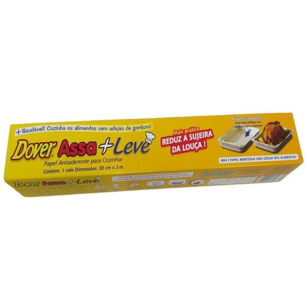 Papel Antiaderente Dover Assa+Leve Cozinhar Rolo 30Cm X 3M 4 - dover roll Imagem de Papel Antiaderente Dover Assa+Leve Cozinhar Rolo 30Cm X 3M 4