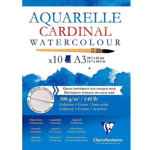 Papel Aquarela Cardinal A3 300g - Clairefontaine Imagem de Papel Aquarela Cardinal A3 300g