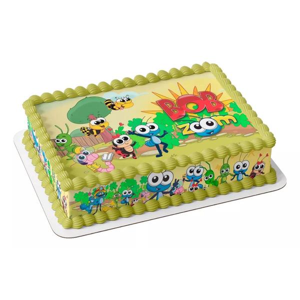 Imagem de Papel arroz e faixa comestível para bolo festa aniversário surpresa infantil bob zoom