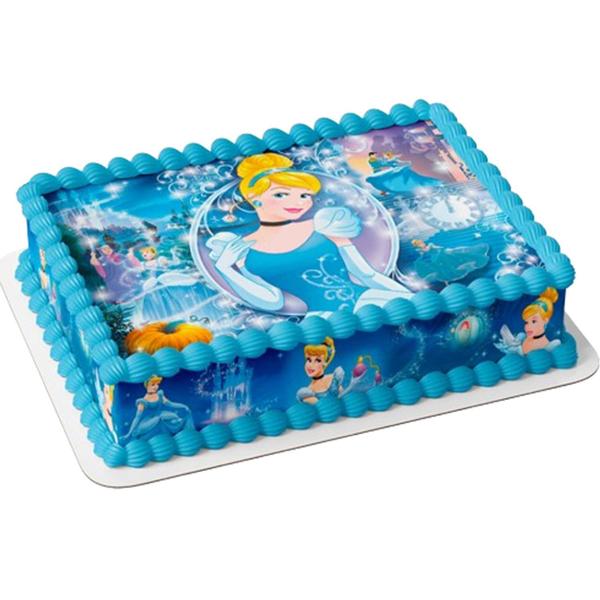 Papel arroz e faixa para bolo festa aniversário comemoração surpresa princesa Cinderela - Catias Cakes Imagem de Papel arroz e faixa para bolo festa aniversário comemoração surpresa princesa Cinderela