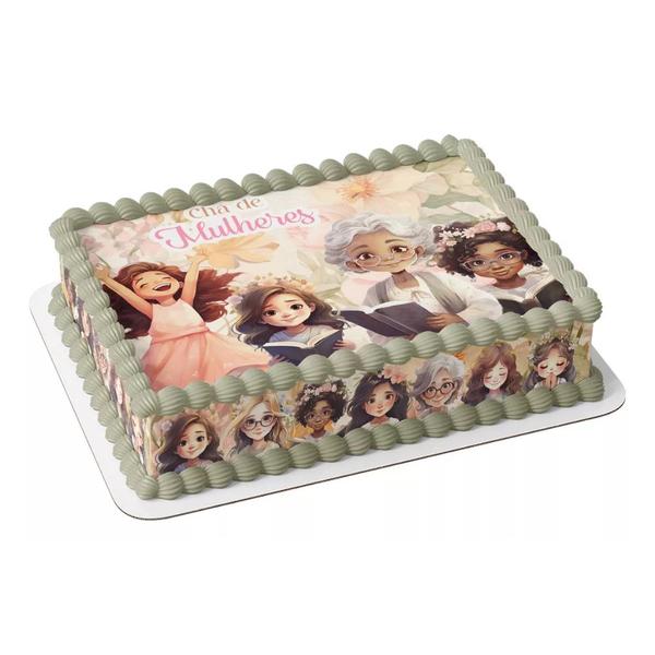 Papel arroz e faixa para bolo festa aniversário surpresa comemoração chá de mulheres culto evangélicas - Catias Cakes Imagem de Papel arroz e faixa para bolo festa aniversário surpresa comemoração chá de mulheres culto evangélicas