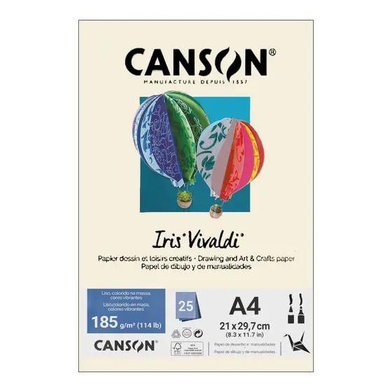 Imagem de Papel Canson a4 Iris Vivaldi 185g 25fls Creme