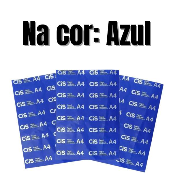 Imagem de Papel carbono para manuscrito azul a4 com 100 folhas - cis