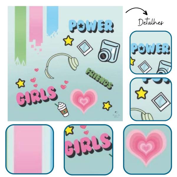 Imagem de Papel Cardstock Scrapbook Artesanato Amigas Girl Power