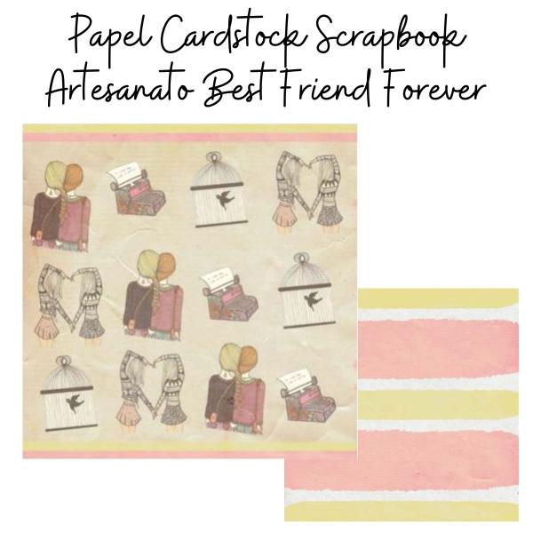 Imagem de Papel Cardstock Scrapbook Artesanato Best Friend Forever