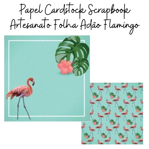 Imagem de Papel Cardstock Scrapbook Artesanato Folha Adão Flamingo