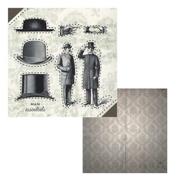 Imagem de Papel Cardstock Scrapbook Artesanato Man Essentials Vintage