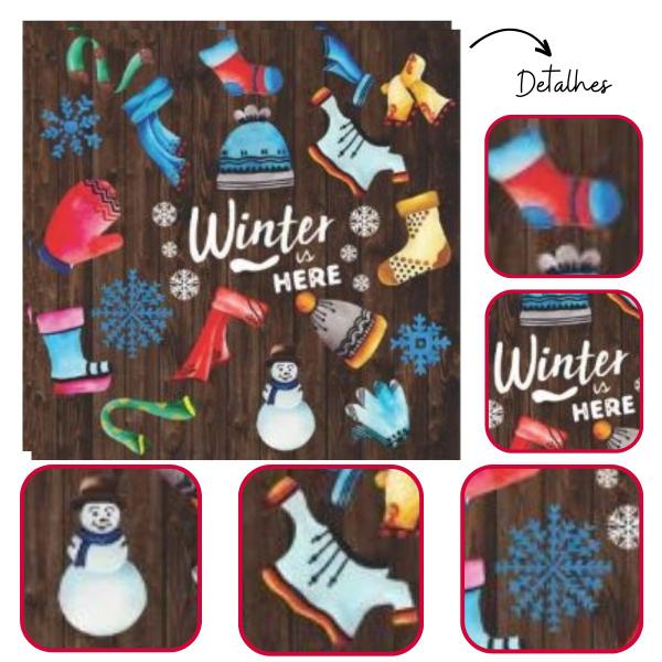 Imagem de Papel Cardstock Scrapbook Inverno Divertido Winter is Here