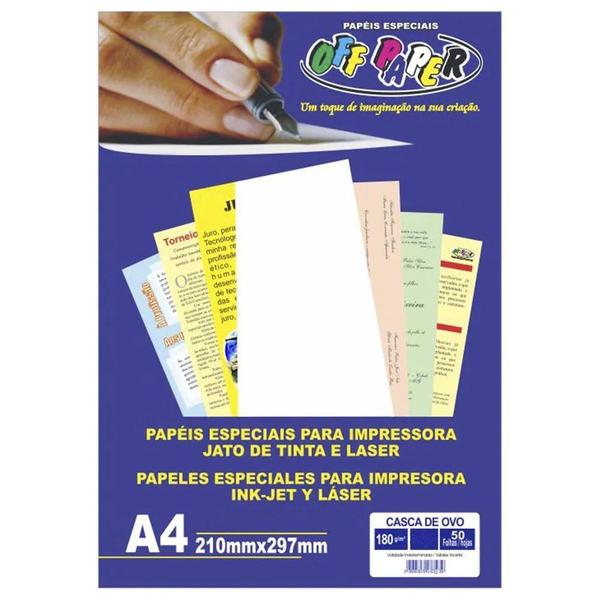 Papel casca de ovo 50 fls 180 palha Off Paper Imagem de Papel casca de ovo 50 fls 180 palha Off Paper