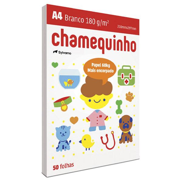 Imagem de Papel Chamequinho A4 Chamex Sulfite Branco - Escolha entre 75g, 120g ou 180g com 50 ou 100 folhas