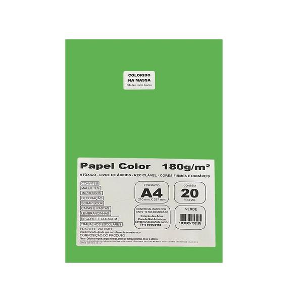 Imagem de Papel Color Colordrop Verde A4 180g 20 Folhas