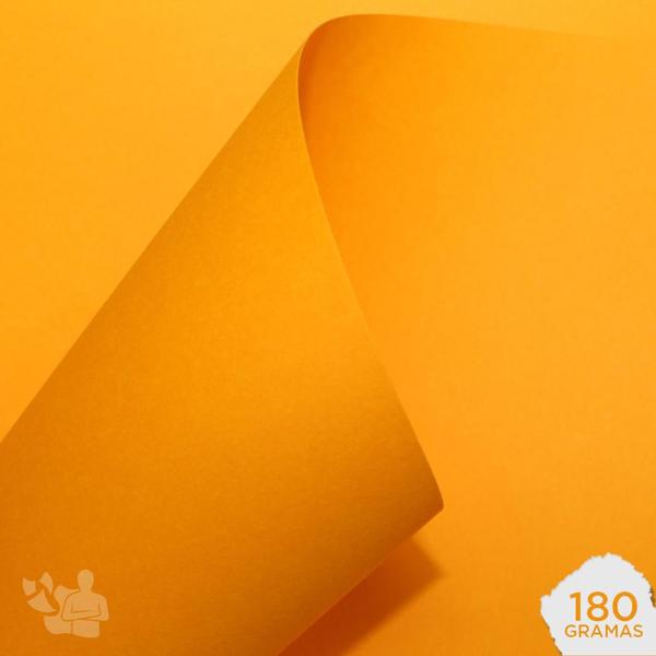 Imagem de Papel Color Plus 180g A3 Jamaica (laranja claro) 10 Folhas