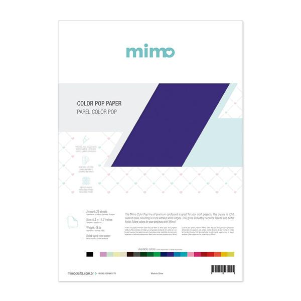 Papel Color Pop A4 180g Roxo Mirtilo Mimo 25 unidades Imagem de Papel Color Pop A4 180g Roxo Mirtilo Mimo 25 unidades