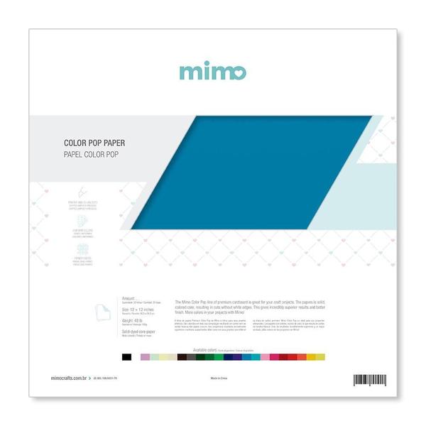 Papel Color Pop Azul Céu Mimo 30,5x30,5cm 180g 25 Folhas Imagem de Papel Color Pop Azul Céu Mimo 30,5x30,5cm 180g 25 Folhas