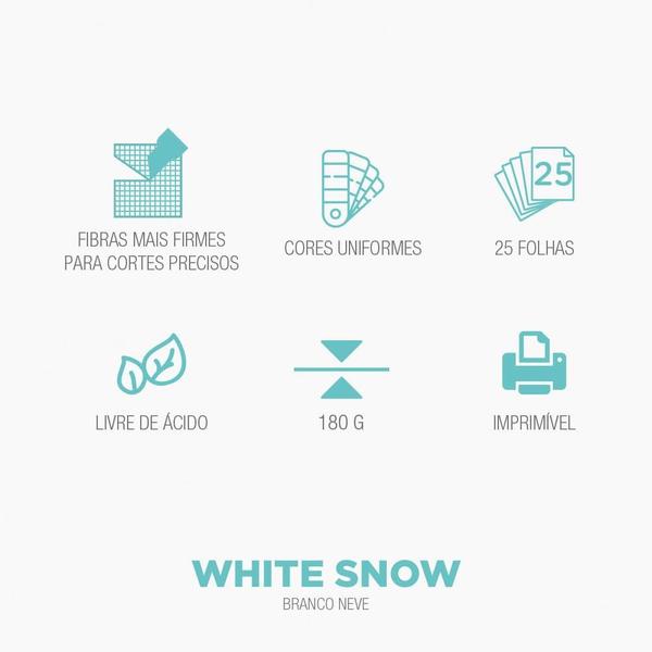 Papel Color Pop Branco Neve Mimo - A4 - 180 gr - 25 unds Imagem de Papel Color Pop Branco Neve Mimo - A4 - 180 gr - 25 unds