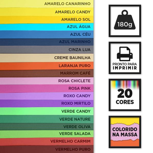 Imagem de Papel Color Pop Kit Colibri Mimo 30,5 x 30,5 180g 100 folhas