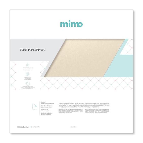 Papel Color Pop Luminous Creme Perolizado Mimo 30,5x30,5cm 250 gramas - 5 unidades Imagem de Papel Color Pop Luminous Creme Perolizado Mimo 30,5x30,5cm 250 gramas - 5 unidades