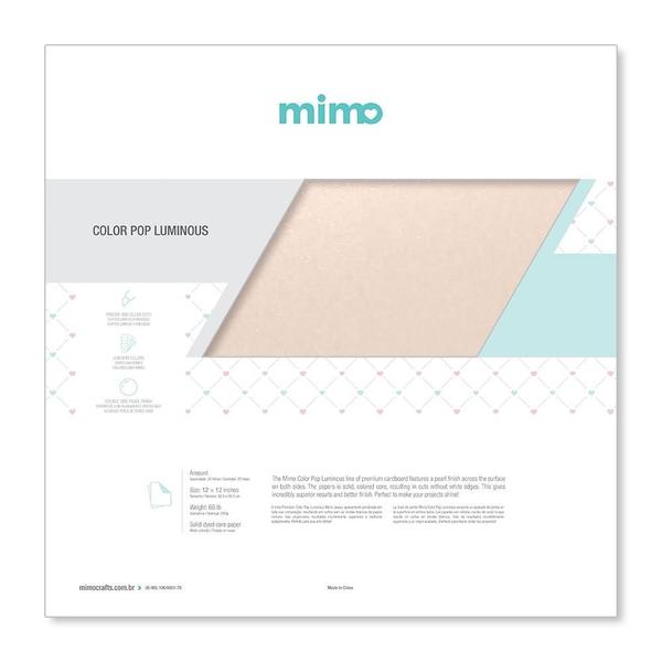 Papel Color Pop Luminous Rosa Pêssego Perolizado Mimo 30,5 x 30,5 cm 250 gramas - 20 Folhas Imagem de Papel Color Pop Luminous Rosa Pêssego Perolizado Mimo 30,5 x 30,5 cm 250 gramas - 20 Folhas