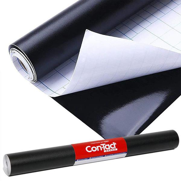 Imagem de Papel Contact Preto Cores Fosco Adesivo 10 Metros