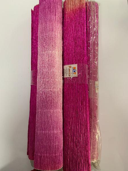 Imagem de Papel crepon super crepe 48cm x 2,5m rosa metálico