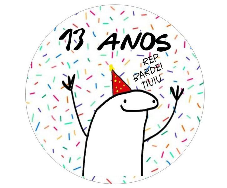 Imagem de Papel De Arroz Bento Cake Flork Meme 13 Anos Treze Anos