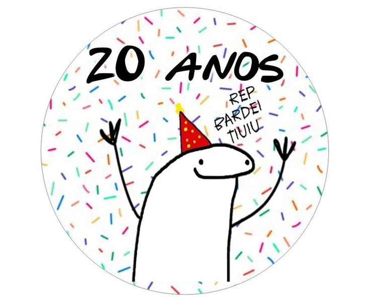 Imagem de Papel De Arroz Bento Cake Flork Meme 20 Anos Vinte Anos