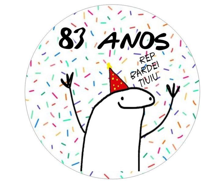 Imagem de Papel De Arroz Bento Cake Flork Meme 83 Anos