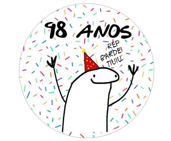 Imagem de Papel De Arroz Bento Cake Flork Meme 98 Anos