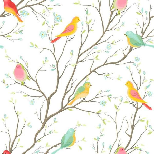 Imagem de Papel De Parede - 0,58 X 2,00 M Birds II