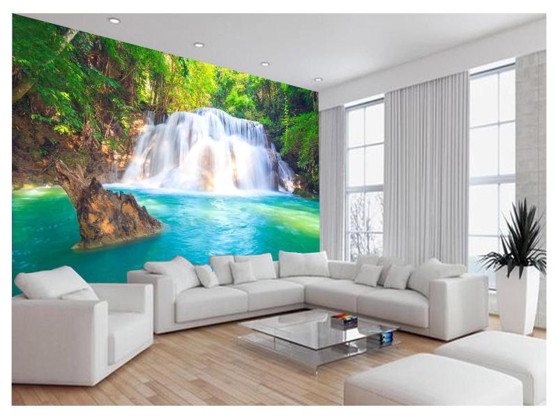 Imagem de Papel De Parede 3D Paisagem Cachoeira Florestas 3,5M Nch230