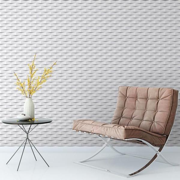 Imagem de Papel De Parede 3D Retangulos Geometricos Adesivo Decorativo