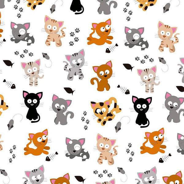 Imagem de Papel de Parede Adesivo Animal Gatinhos - 025