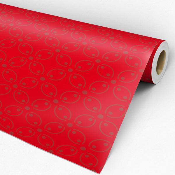 Imagem de Papel de Parede Adesivo Arabesco Vermelho - 056