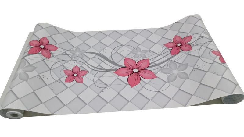 Imagem de Papel De Parede Adesivo Autocolante Floral Flores 45 Cm X 10 Mts