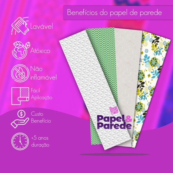 Imagem de Papel De Parede Adesivo Autocolante Listrado Azul e Bege