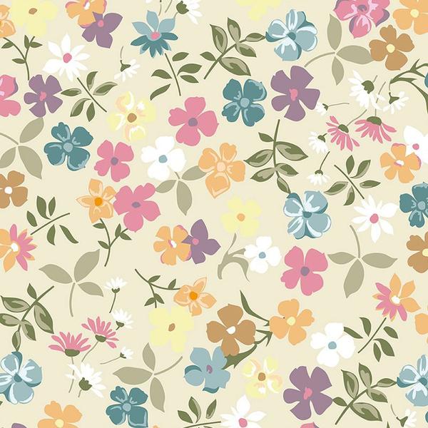 Imagem de Papel de Parede Adesivo Floral Colorido - 169