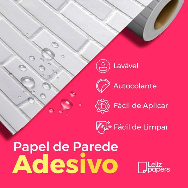 Imagem de Papel De Parede Adesivo Floral Flor Rosa e Branca Flores Lavável 2,7m