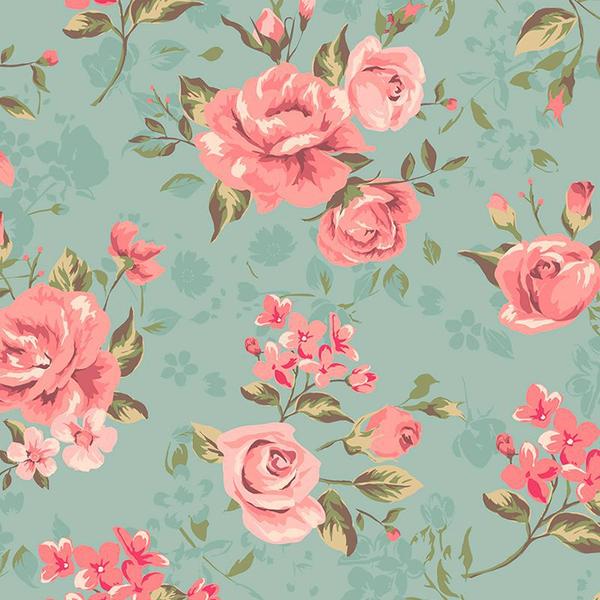 Imagem de Papel de Parede Adesivo Floral Rosa - 135