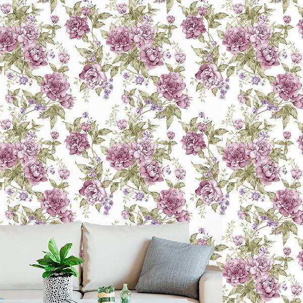 Imagem de Papel de Parede Adesivo Floral Roxo - 188