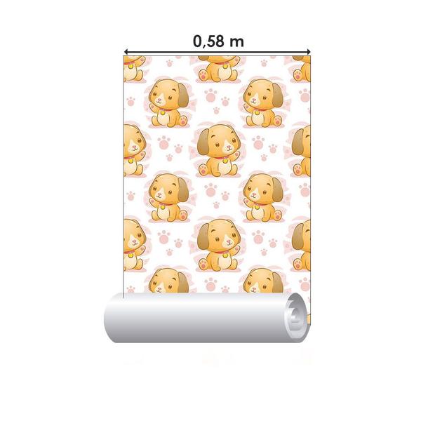 Imagem de Papel De Parede Adesivo Infantil Cachorrinho N017077 0,58X3M